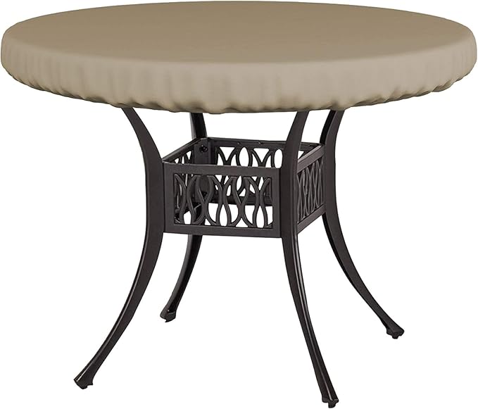 Covers & All Round Table Top Cover, 12 Oz Waterproof UV & Weather Resistant Patio Table Cover, Outdoor Table Cover for Patio Outdoor Furniture & Coffee Table (48" Dia x 4" H Inches, Beige)
