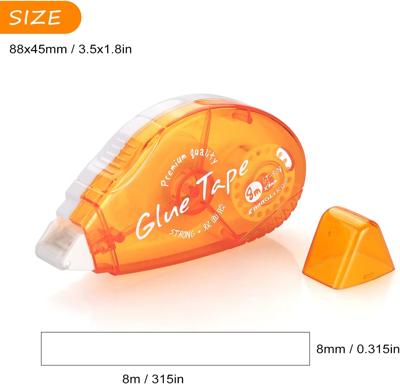 Tamaki 6 Pack Double Sided Tape Roller, Adhesive Scrapbooking Glue, Dispenser Runner for Crafts and Arts Projects, Photo Adhesive for Scrapbooking