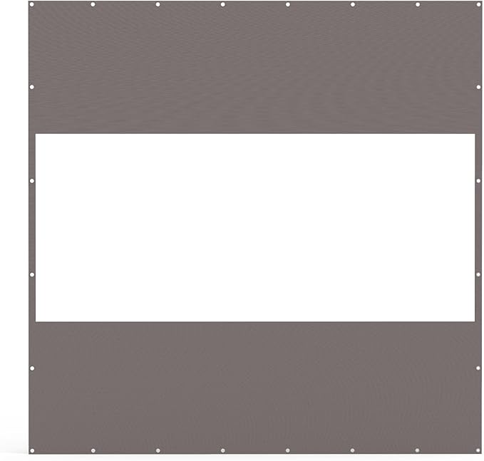 Domi Heavy Duty Outdoor Clear Panel Curtain, 18 oz Waterproof PVC Polyester Curtain, Weather Resistant & Tearproof for Patios, Gazebos, Pergolas, Privacy Screen (8'H x 8'W, Gray)