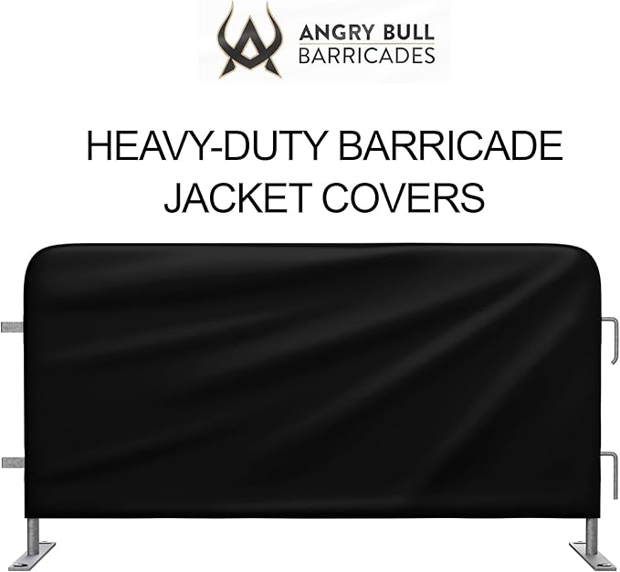 Heavy Duty Portable Crowd Control 8ft Barricade Jacket Cover - Angry Bull Barricades