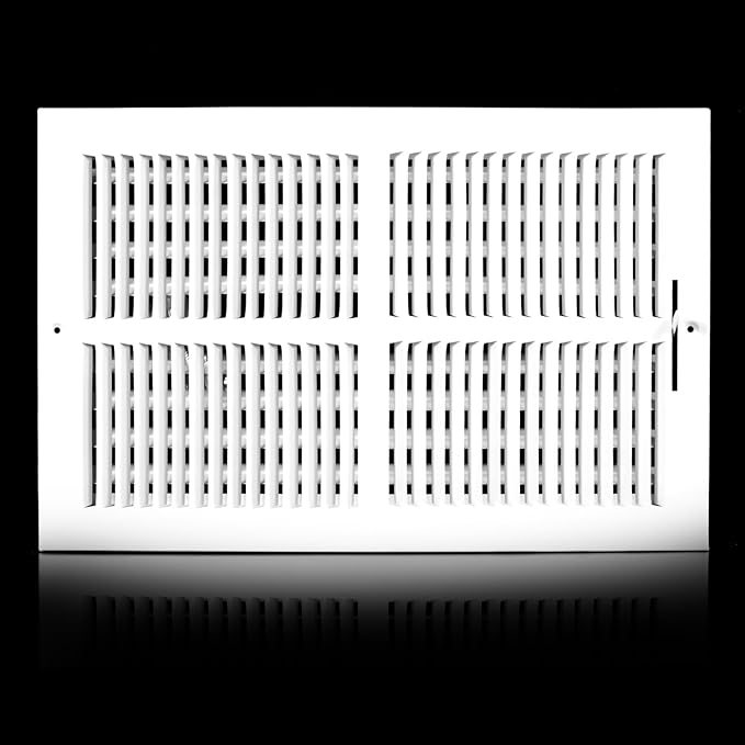 16x10 Vent Register [Duct Opening], Vent Covers for Home Ceiling, Two-Way Ventilation Register, Adjustable Solid Steel Wall Register Vent Cover (16"W x 10"H [Duct Opening])