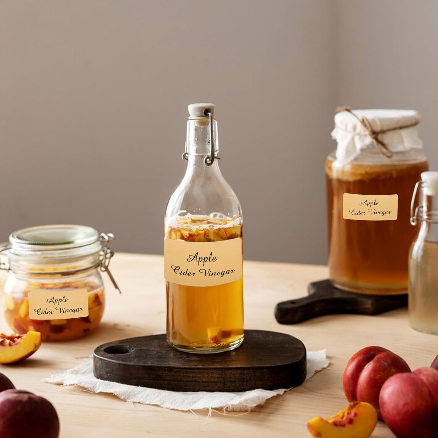 Brown Thermal Labels Stickers, 3x2 inch Direct Thermal Labels Stickers for Shipping, Barcode, Address, Perforation Line Design- 300 Pcs