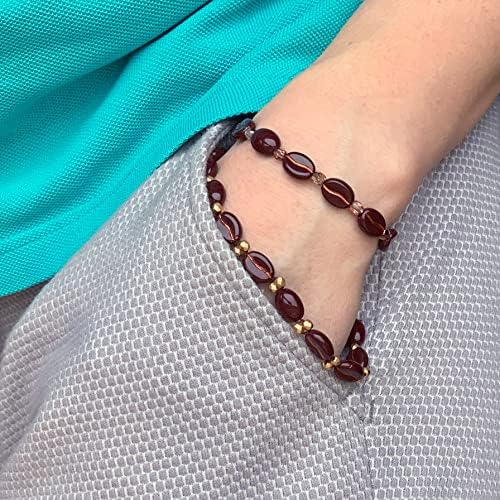 80+ Glass Coffee Bean Beads (1.8oz=50g) Czech Republic, 0.43 inch (11mm) Mix for Jewelry Making Decorations