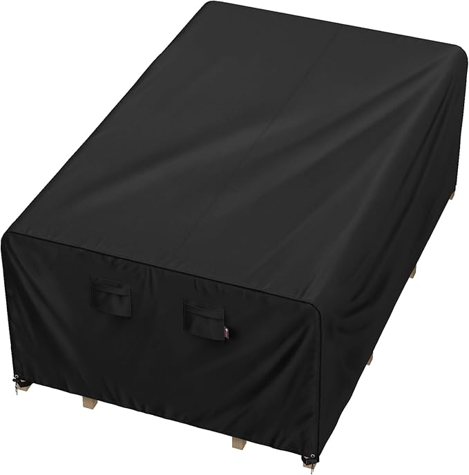 iBirdie Outdoor Patio Furniture Set Covers 110 x 64 inch fit 5 x 9 ft, 60, 62 inch Wide, 108, 110 inch Long Outside Dining Table and Chairs, Waterproof Weatherproof Cover, Heavy Duty 600D