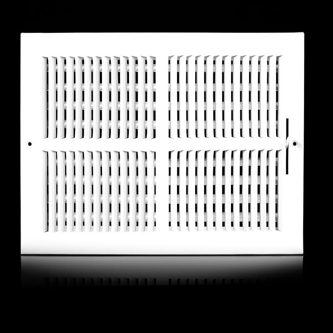 14x12 Vent Register [Duct Opening], Vent Covers for Home Ceiling, Two-Way Ventilation Register, Adjustable Solid Steel Wall Register Vent Cover (14"W x 12"H [Duct Opening])