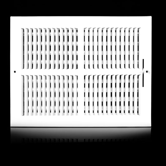 14x12 Vent Register [Duct Opening], Vent Covers for Home Ceiling, Two-Way Ventilation Register, Adjustable Solid Steel Wall Register Vent Cover (14"W x 12"H [Duct Opening])