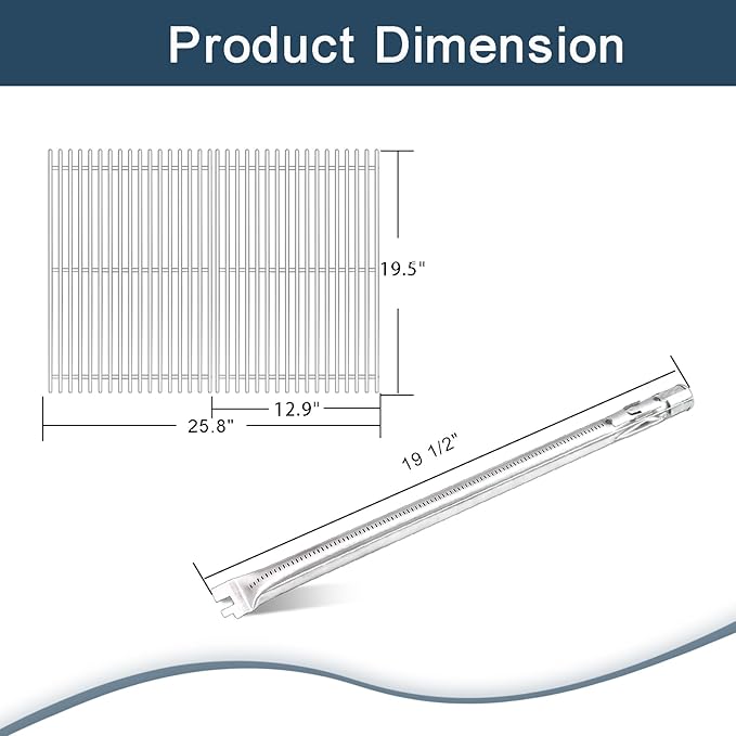 Flavorizer Bars,Heat Deflectors,Grill Burner and Grill Grid for Weber Genesis 300 Series Grills with Front Control Knob, Genesis S310 S320 S330 E310 E320 E330
