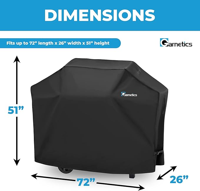 Grill Cover for Outdoor Grill, BBQ Grill Covers for Outside, Grill Cover 72 Inch, BBQ Covers Waterproof Heavy Duty Waterproof, Small to Large Durable and Convenient Universal Grill Covers