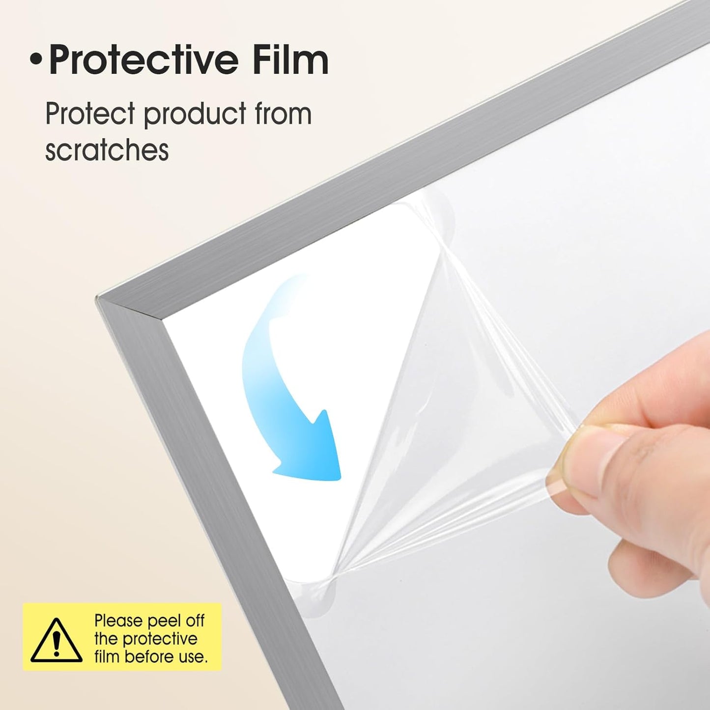 MaxGear Small White Board with Stand, 10" x 10" Double-Sided Magnetic Aluminium Frame Whiteboard, Mini Dry Erase Board for Drawing, Kitchen Grocery List, Memo