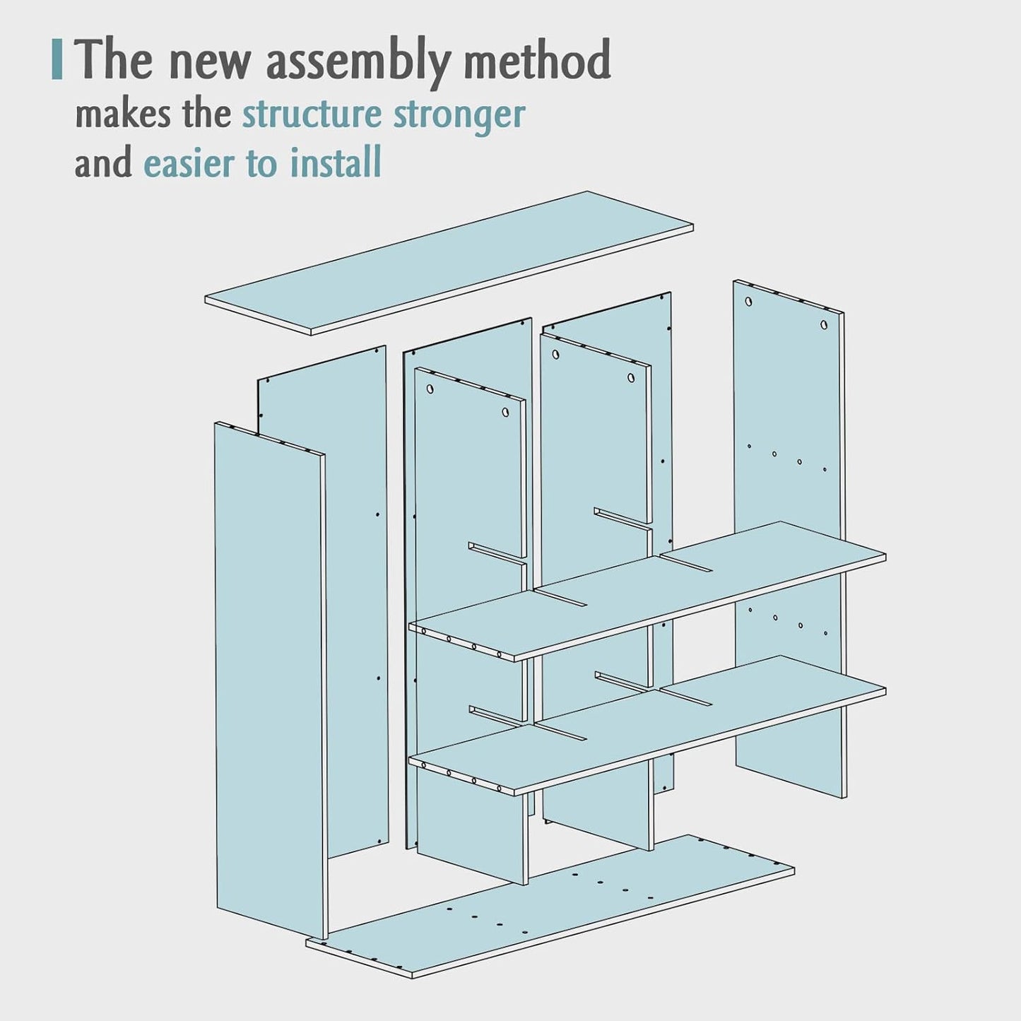 9-Cube Storage Shelf Bookcase - Wooden 3-Tier Floor Standing Open Bookshelf for Home and Office, Display Cabinet, Warm White