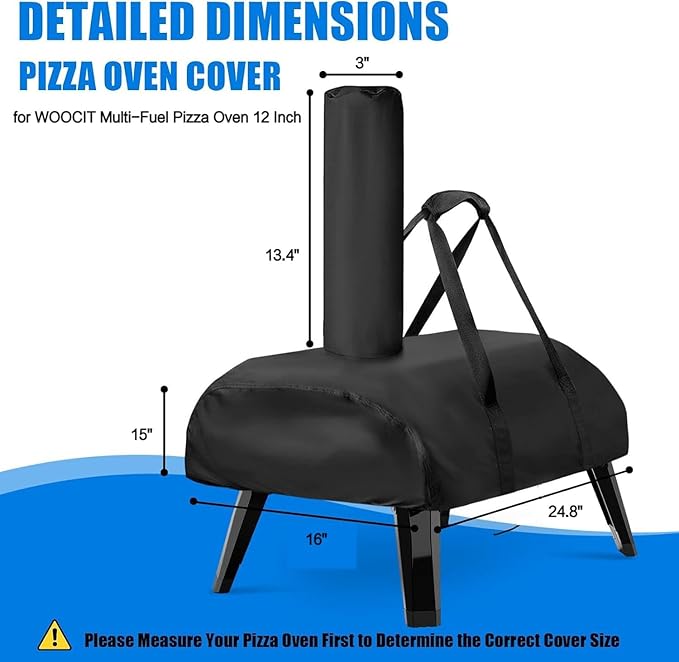 Pizza Oven Cover for WOOCIT 12 Inch, Outdoor Pizza Oven Cover Waterproof Pizza Ovens Accessories