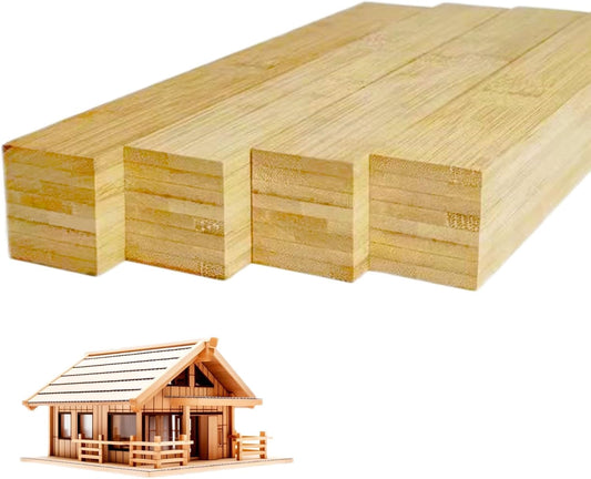 1 x 12 Inch 10 PCS Square Dowel Rods Wood Sticks Wooden Dowel Rods Unfinished Bamboo Sticks - for Crafts,Home Decor, Model Making and DIYers