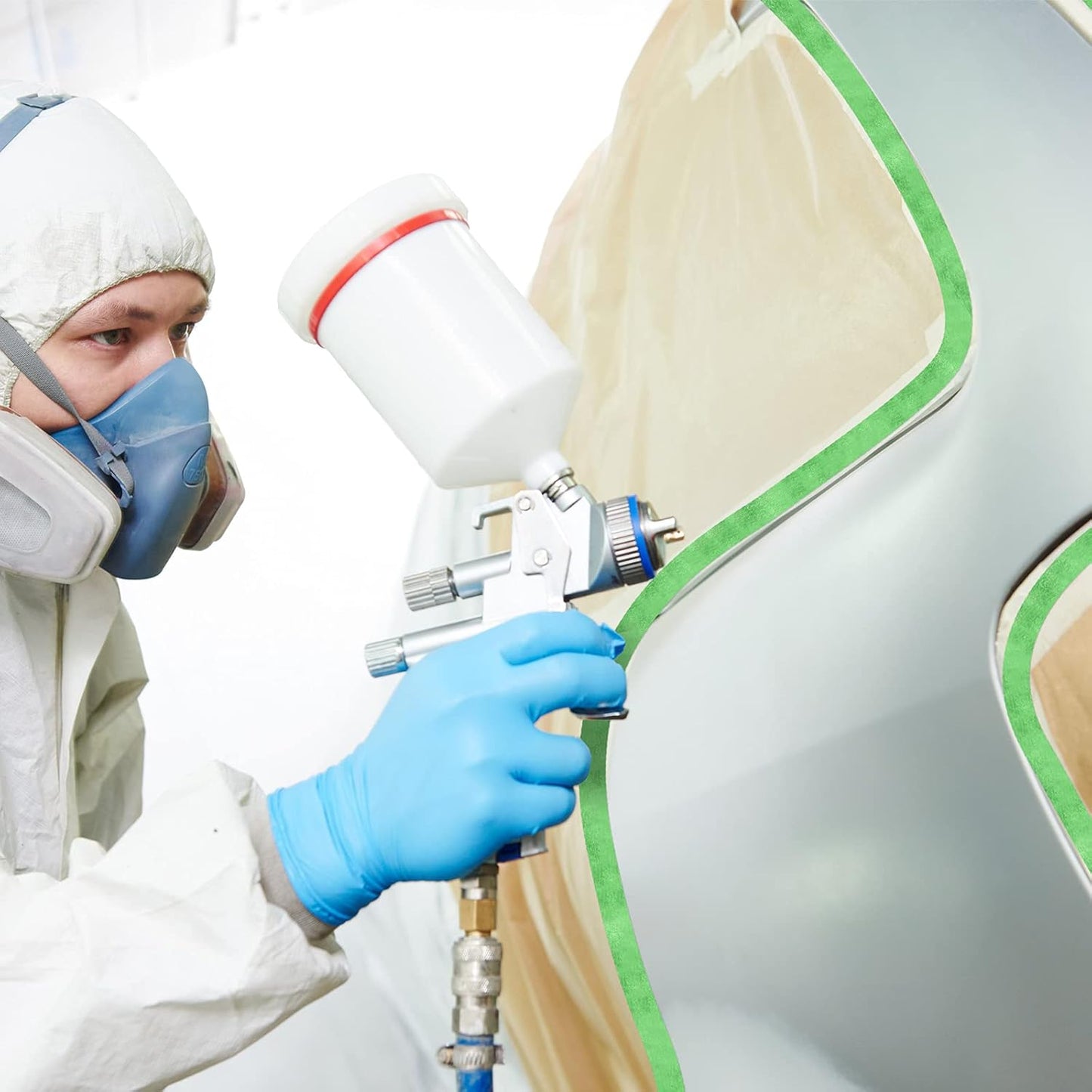 Epakh 4 Rolls Pinstripe Tape, Masking Tape in 1/16, 1/8, 1/4 and 1/2 Inch Wide, for Painters Automotive DIY Car Auto Paint Art(Green,52 yd)