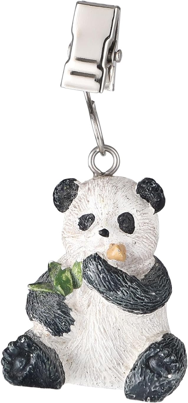 TwoFish Home Set of 4 Panda Resin Tablecloth Weights Clips Panda Handicraft Tablecloth Clamps Pack of 4