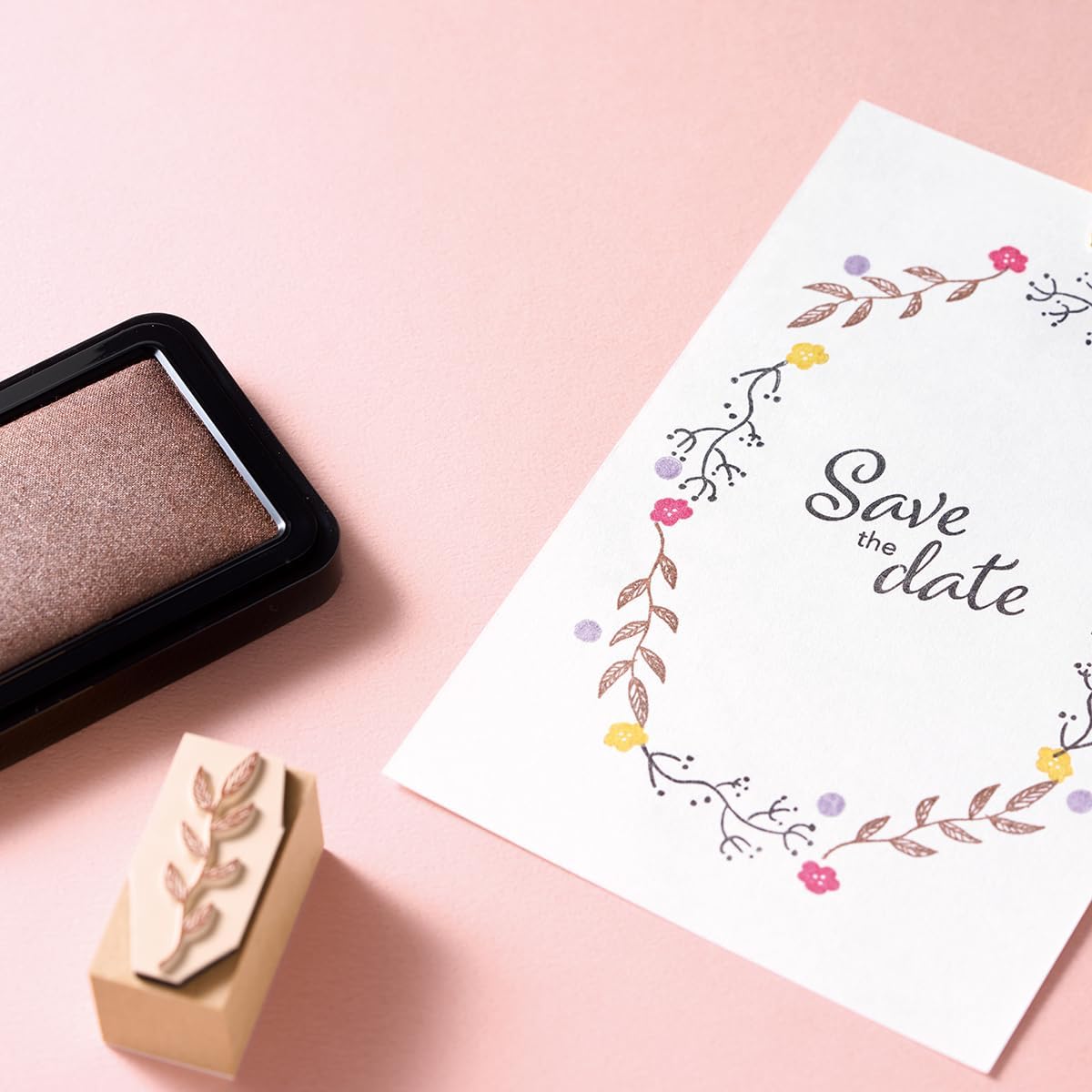 IROMOYO KOSAI Stamp PAD, Traditional, Shimmering Japanese Ink Colour, Oil-Based Ink pad - Pale Violet