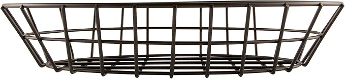 G.E.T. 4-30188 12" x 8.25" Oval Basket, 2" Clipper Mill, Iron Powder Coated