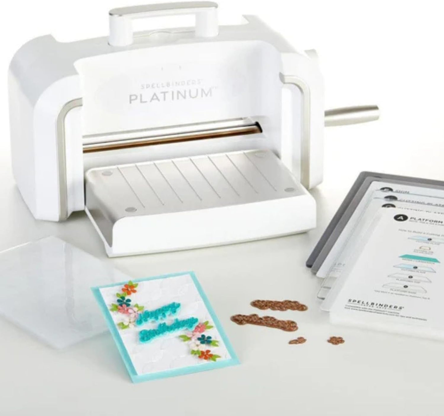 Spellbinders Platinum Die Cutting and Embossing Machine (8.5 Inch Platform (Machine, die and cardstock))