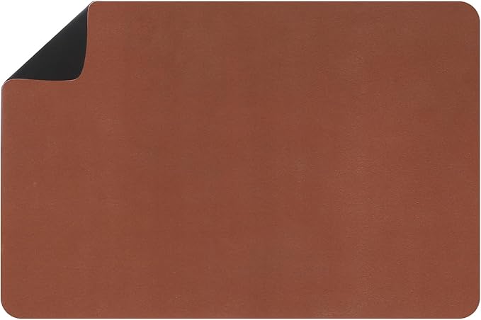 uxcell Silicone Mats for Kitchen Counter, 23.6" x 15.7" Non-Slip Countertop Protector Mat Heat Resistant Coffee Mat Waterproof Table Placemat, Brown