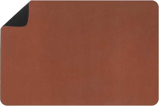 uxcell Silicone Mats for Kitchen Counter, 23.6" x 15.7" Non-Slip Countertop Protector Mat Heat Resistant Coffee Mat Waterproof Table Placemat, Brown