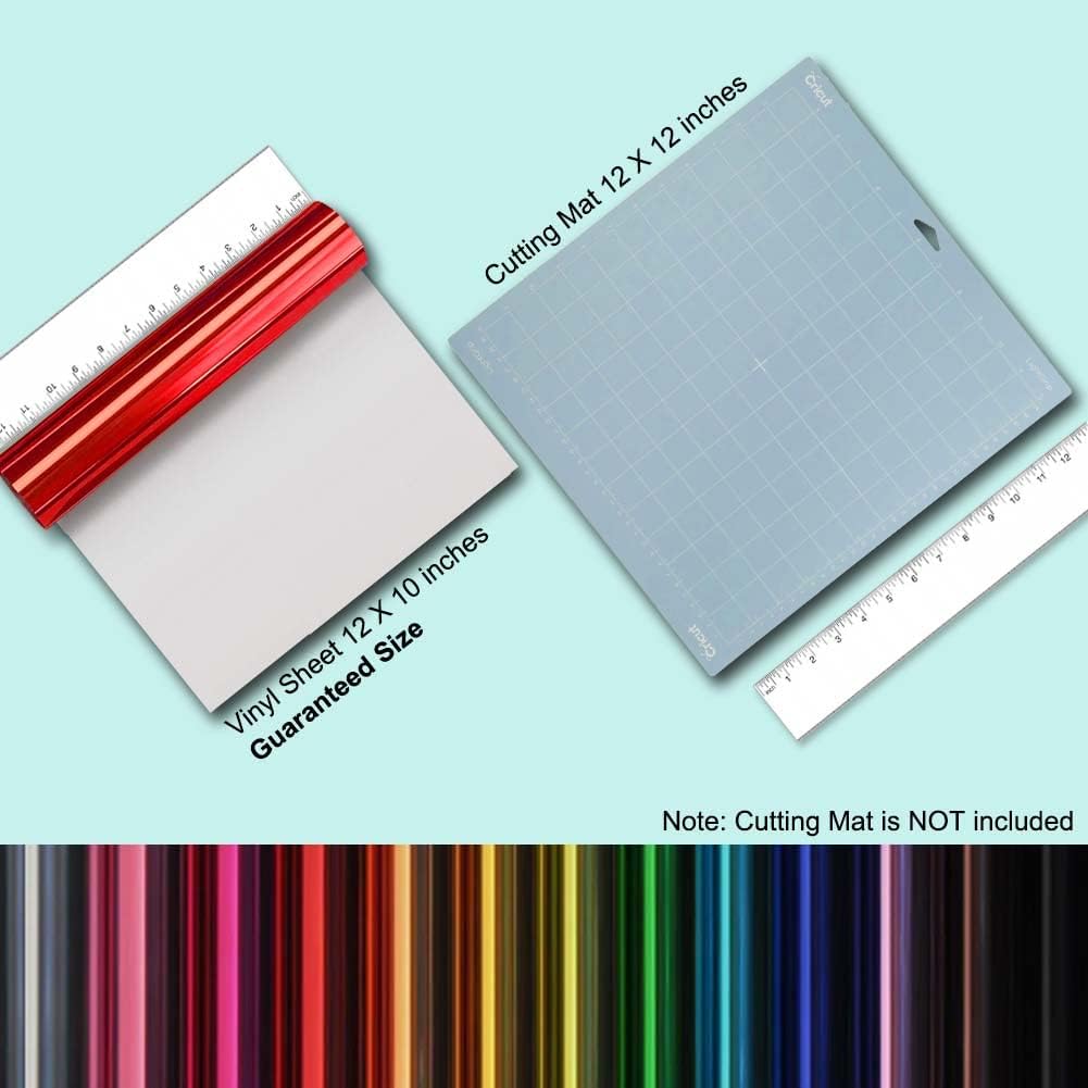 Tvinyl Warehouse Red Foil HTV Metallic Heat Transfer Vinyl Roll 12" x 6FT for All Cutter Machine