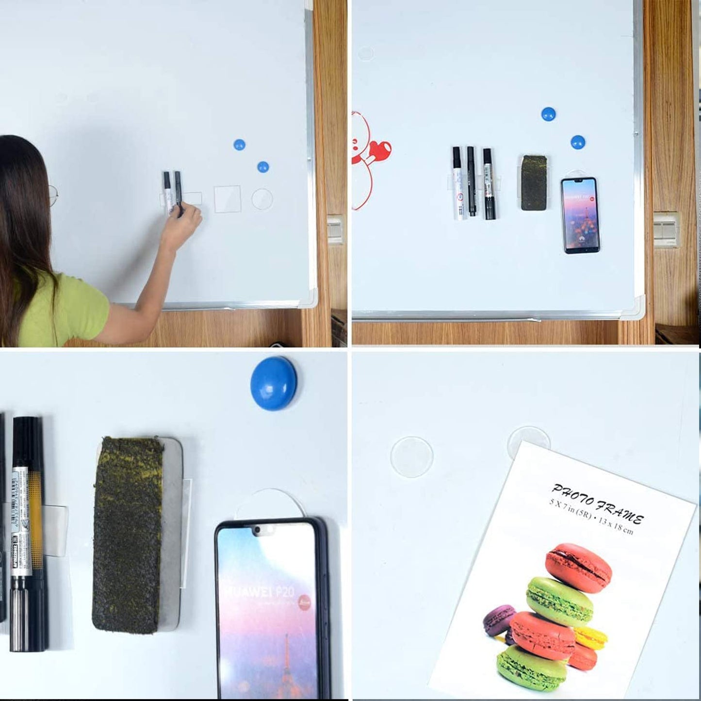 BRAVESHINE Double Sided Adhesive Tape - 18 Pack Removable Wall Stick Mounting Tape - Washable Clear Nano Tape for Crafts Decorations, Keep Rug Corner Flat, Indoor Outdoor Use - Round 2 Inch