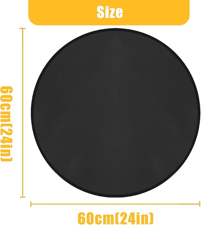Tirifer 24" Round Grill Mat, Fire Pit Mat Fireproof Under Grill Mat Oil-Proof Waterproof BBQ Pad for Outdoor Grill Accessories, Heat Resistant Protective Deck and Patio Mat Fire Resistant Pad