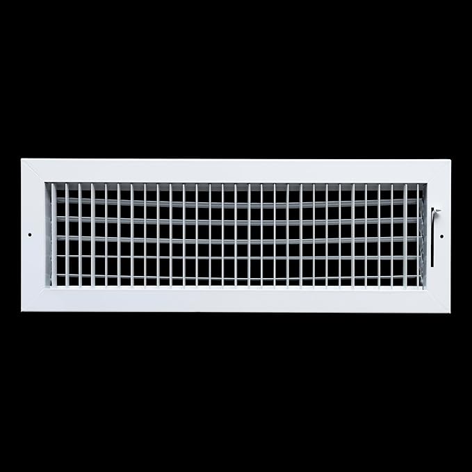 Fits 20x6 Duct Opening Steel Adjustable Air Supply Grille by Handua | Register Vent Cover Grill for Sidewall and Ceiling | White | Outer Dimensions: 21.75" X 7.75"