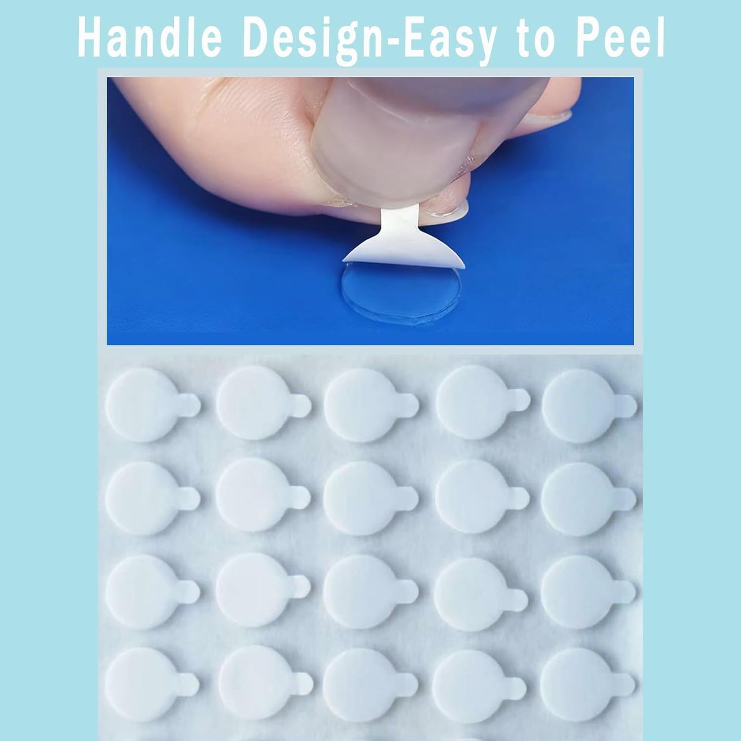 Sticky Tack Dots Easy to Peel, Clear Museum Putty Glue Gel Double Sided Mounting Sticky Tack for Action Figures Wall Hanging, Crafts, Balloons, Poster, Decorations