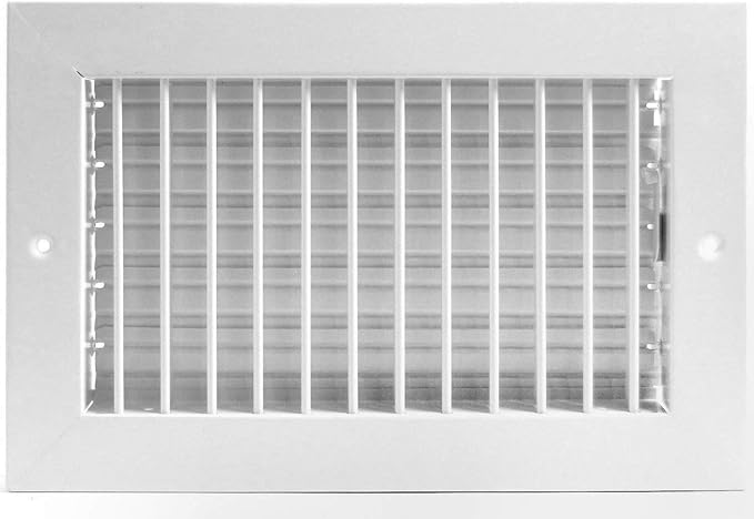 Adjustable AIR Supply Diffuser - HVAC Vent Cover Sidewall or Ceiling Adjustable AIR Supply Diffuser - HVAC Vent Cover Sidewall or Ceiling - Grille Register - High Airflow… (8"w X 6"h