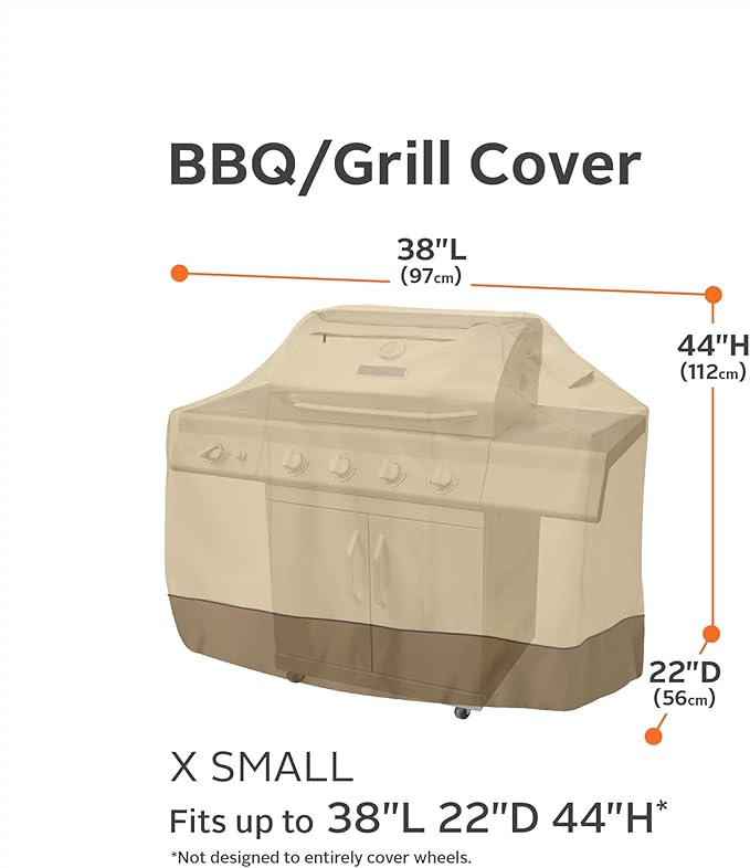 Classic Accessories Veranda Water-Resistant 38 Inch BBQ Grill Cover