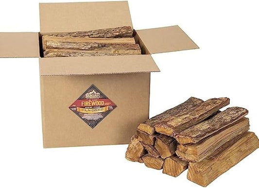 Smoak Firewood - Kiln Dried Premium Oak Firewood (Includes Firestarter) (Large (16inch Logs) 60-70lbs)