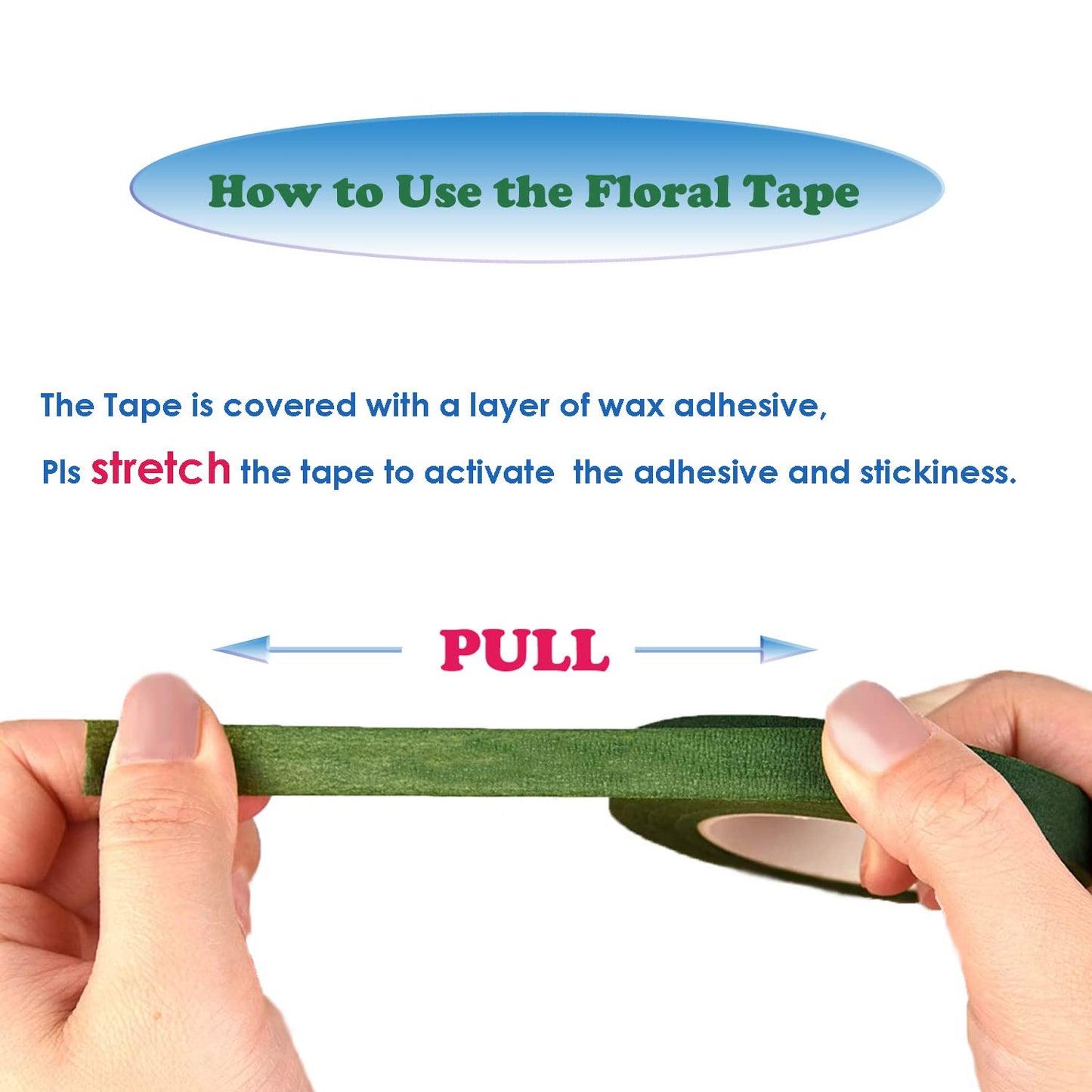 4 Rolls Floral Tape 1/2" Wide 30 Yards Floral Tapes for Bouquet Stem Wrap and Flowers Making Craft Projects and Wedding (White)