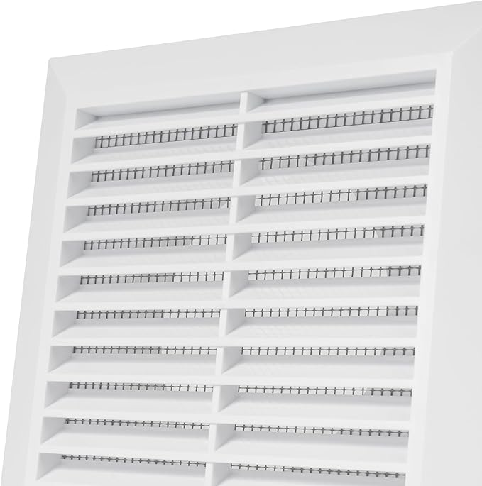 White 4" Inch Ventilation Grille - Inside/Outside use - (Flange 3.9"Ø/Cover 6.7"x6.7") - Air Vent Louver - Exhaust Hood - Available 3 Sizes / 4 Colors, White
