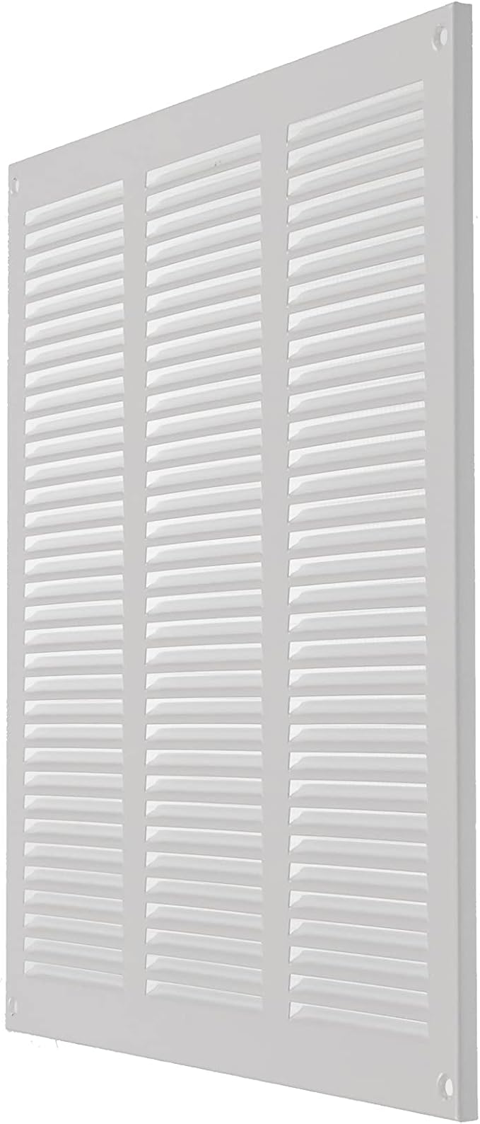 Repa Market 12x12 Inch Air Vent Cover/White Galvanized Steel Louvered Grill Cover with Mesh Screen/Wall or Ceiling Vent/Durable Flush Mount HVAC Register for Indoor and Outdoor Ventilation
