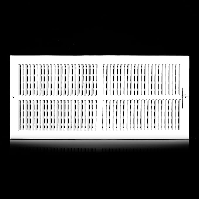 24x10 Vent Register [Duct Opening],Vent Covers for Home Ceiling,Two-Way Ventilation Register,Adjustable Solid Steel Wall Register Vent Cover (24"W x10"H [Duct Opening])