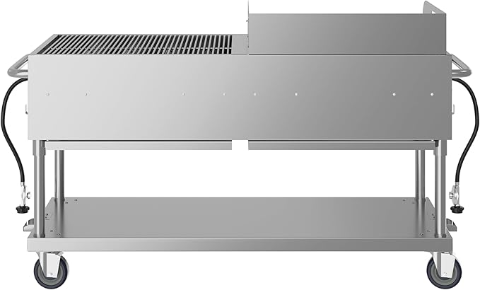 60 in. 8-Burner Commercial Outdoor Propane Gas Grill with 30 in. Griddle in Stainless-Steel, ETL Listed (CGKIT6-G30)