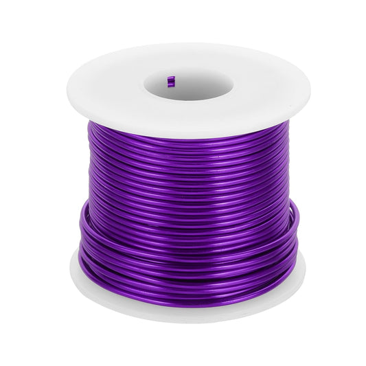 MECCANIXITY 12 Gauge Anodized Aluminum Craft Wire Bendable Bonsai Training Wire 98 Feet 2mm for Sculpting Crafts Wreath Floral Beading Jewelry Making, Purple
