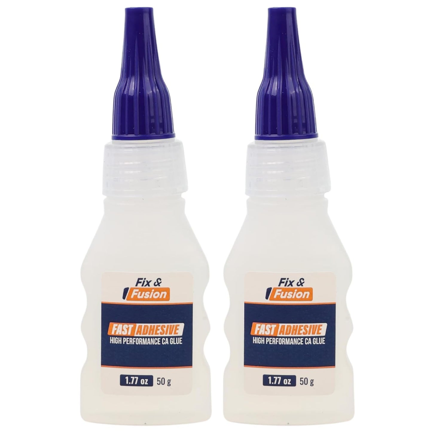 FIX & FUSION Ca Super Glue (1.77 Oz), Fast Adhesive/Cyanoacrylate Glue for Woodworking, Plastic, Rubber, Granite, DIY & Industrial, (2 Pack)