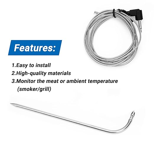 Stanbroil Meat Probe for Pit Boss Pellet Grills/Smokers, 3.5mm Plug Thermometer Probe with High Accuracy, 1 Pack