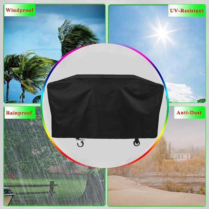 Griddle Cover for Blackstone 36 inches Cooking Station with Hood, 600D Heavy Duty Waterproof Flat Grill Cover for Blackstone 5482 36in Griddle Cover Replacement