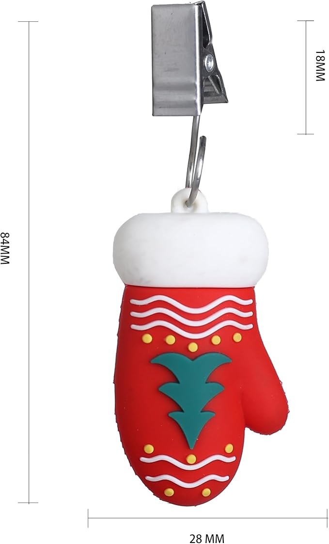 TwoFish Home Set of 4 Xmas Glove Tablecloth Weight Clamps Xmas Glove Decoration Tablecloth Weight Clamps Pack of 4