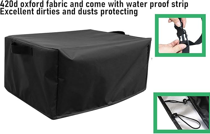 Yosoo Health Gear Gas Pizza Oven Cover, 420D Oxford Fabric with Water Proof Strip and Adjustable Buckle Straps, for 90347 Gas Pizza Oven, Windproof with Drawstring and Handles