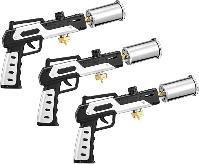 Saker Propane Torch Gun Plus 2026|Blow Torch with Adjustable Flame 3272°F High Heat|Professional Torch for Searing Steak,Welding,Campfire,BBQ|Propane Tank Not Included (3PC)