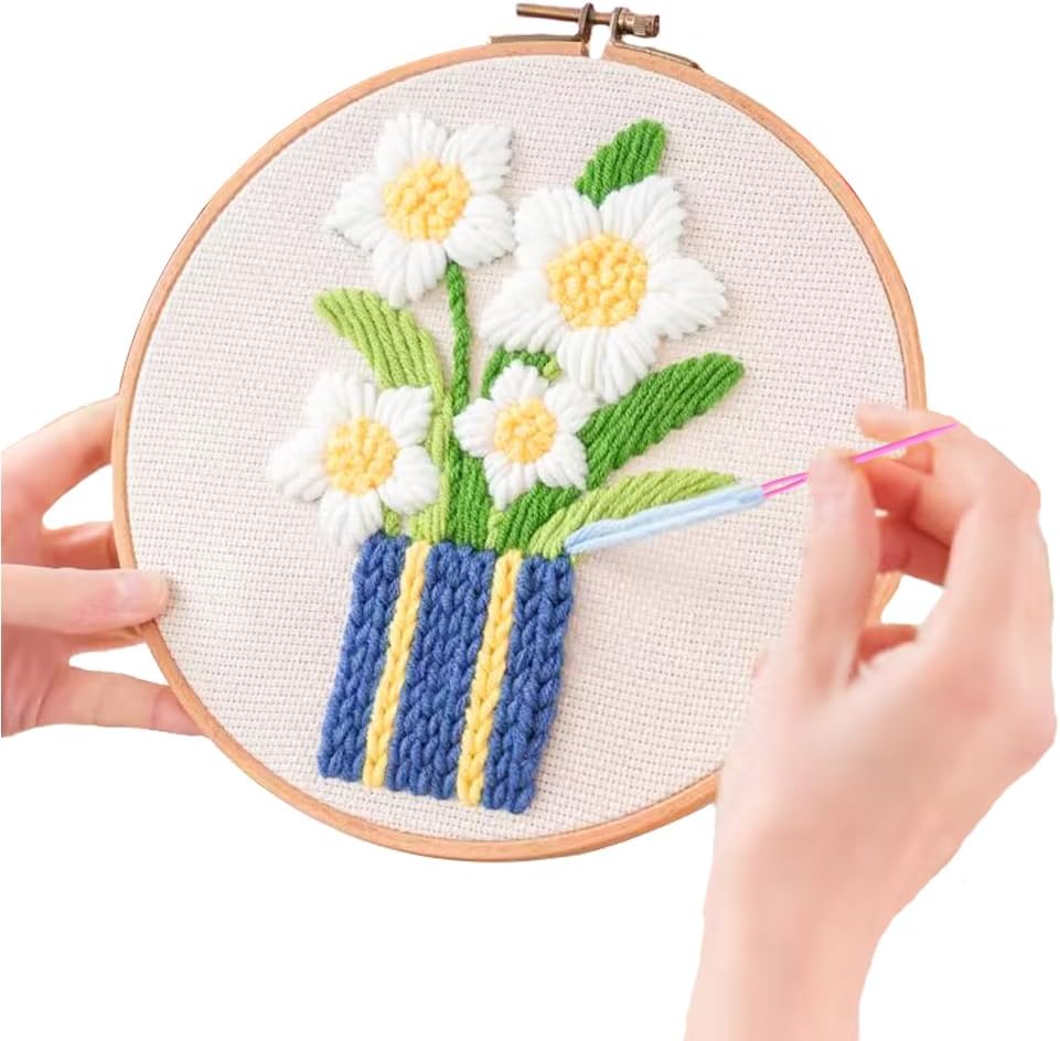 Hekisn 25Pcs Large Eye Blunt Yarn Needles Kit, Assorted Sizes Bent Tapestry Darning Needle & Stitch Markers &Threaders for Knitting, Crochet (Blue)