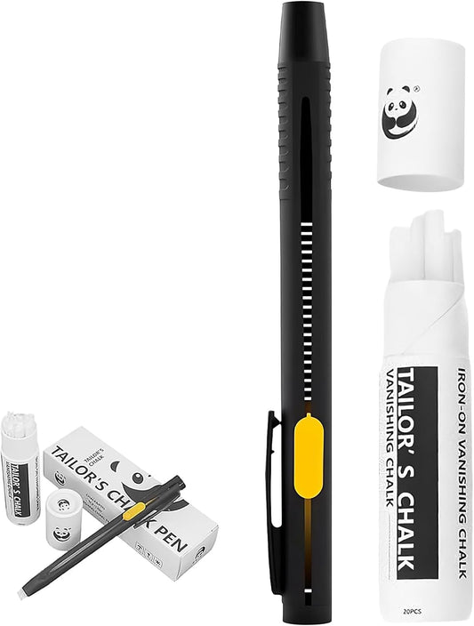 Heat Erasable Fabric Marker for Sewing,Washable,Quilting, Embroidery,Erasable Pens for Fabric,Suitable for Cotton, Knitted Fabrics, DIY Sewing Tools (1 Pen + 20 Premium Refills)