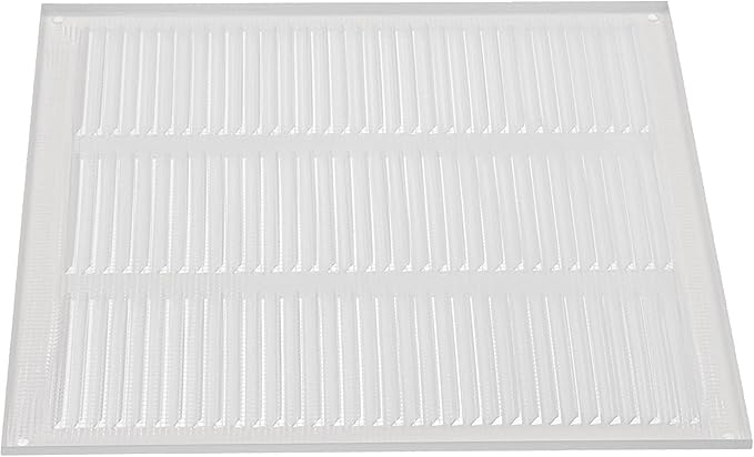 Repa Market 12x12 Inch Air Vent Cover/White Galvanized Steel Louvered Grill Cover with Mesh Screen/Wall or Ceiling Vent/Durable Flush Mount HVAC Register for Indoor and Outdoor Ventilation