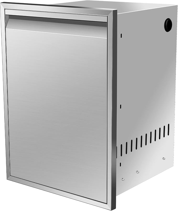 Outdoor Kitchen Drawers, Box Frame Style Flush Mount BBQ Drawer w/Stainless Steel Handle, BBQ Island Drawers For Patio Grill Station,Trash Drawer
