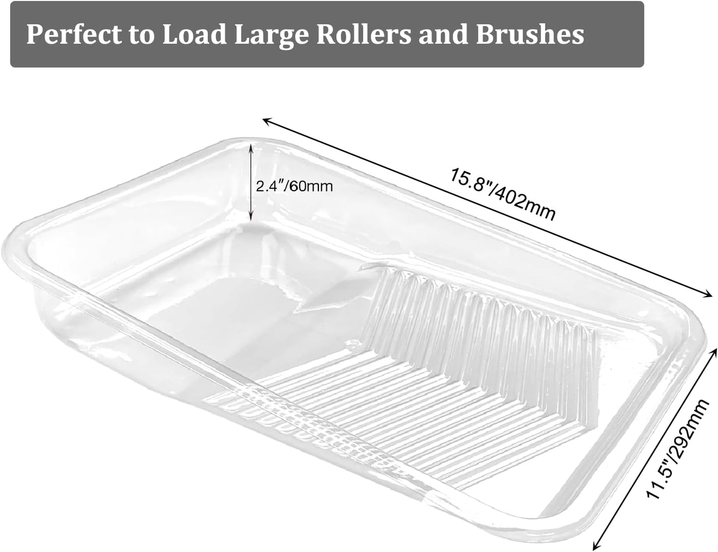 Great Andrew 10 Pcs Paint Tray Liners, 9-Inch, Deep Capacity Disposable Paint Tray Liner, Paint Pan Liners, Roller Trays for Painting Walls, DIY Projects, Home Improvement