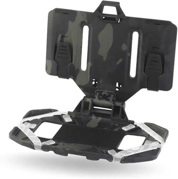 Let Me Be Tactical Plate Carrier Molle Phone Carrier Vest Attachments, Outdoor Universal Foldable Phone Chest Holder, Chest Rig Mount Navigation Board for 4.7"-6.7" Screen (FoldPanel-BCP)