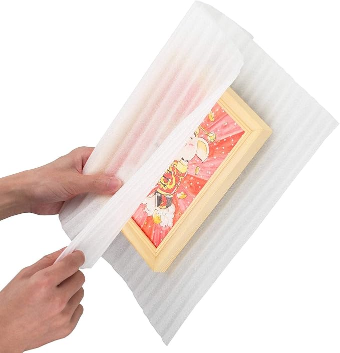 100-Count Cushion Foam Sheets 12 x 12 inch Foam Wrap Sheets Packing Cushioning Supplies for Moving, Packing Foam Sheets Safely Wrap Dishes, China, Glasses, Plates and Fragile Items By STARVAST